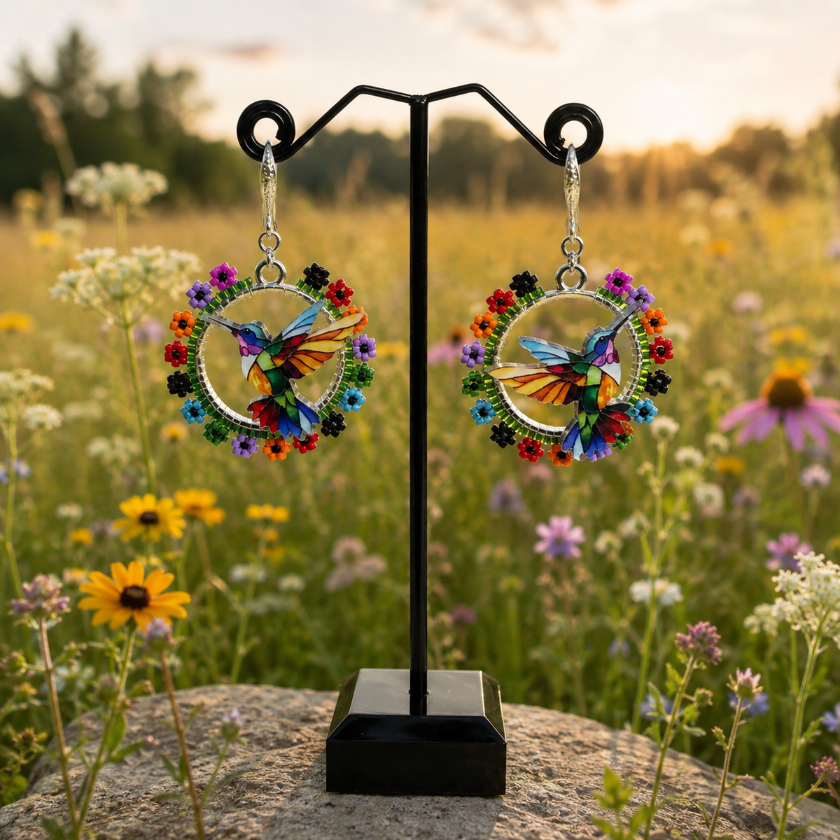 Hummingbird Garden Earrings