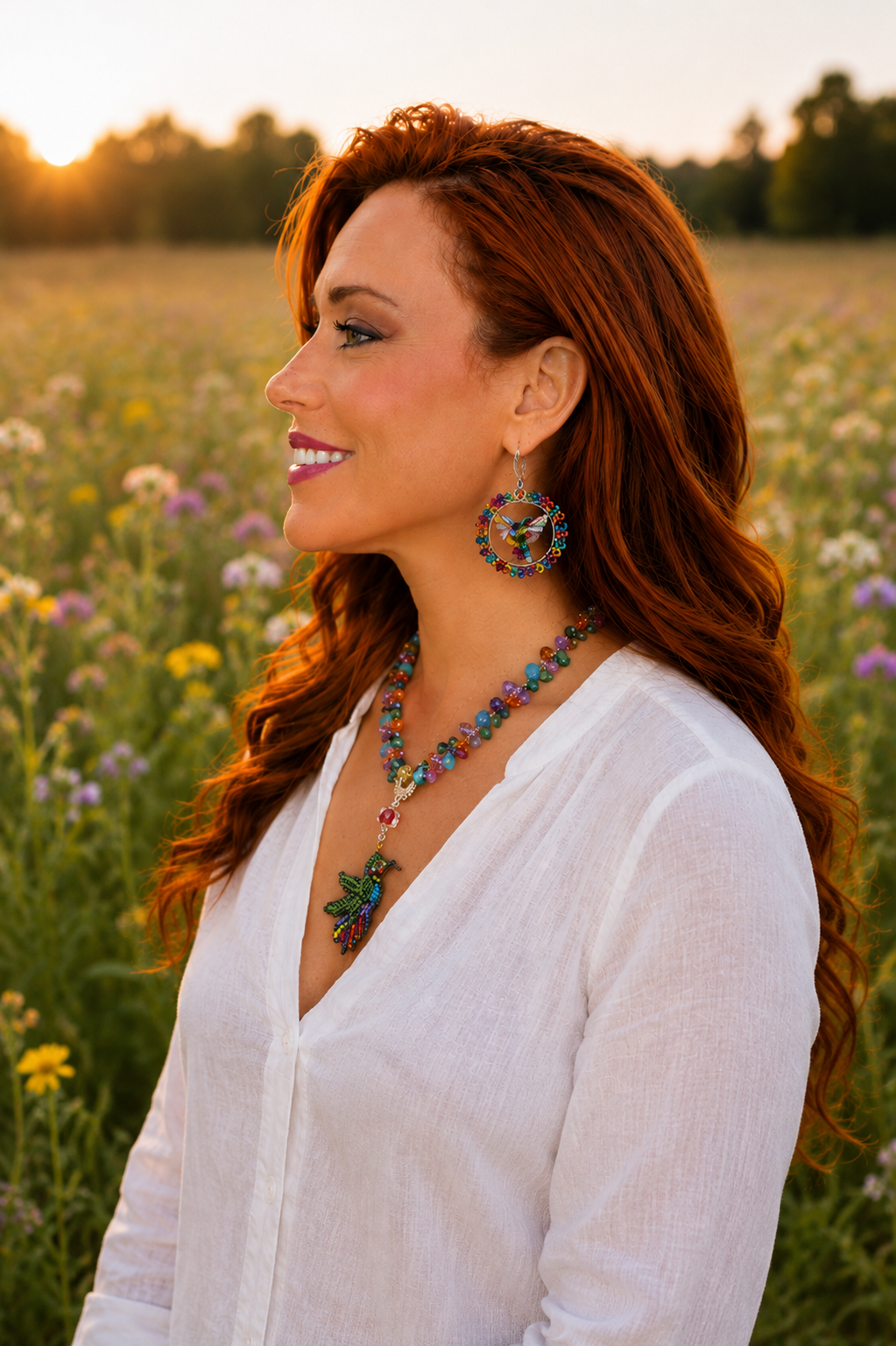 Hummingbird Garden Necklace