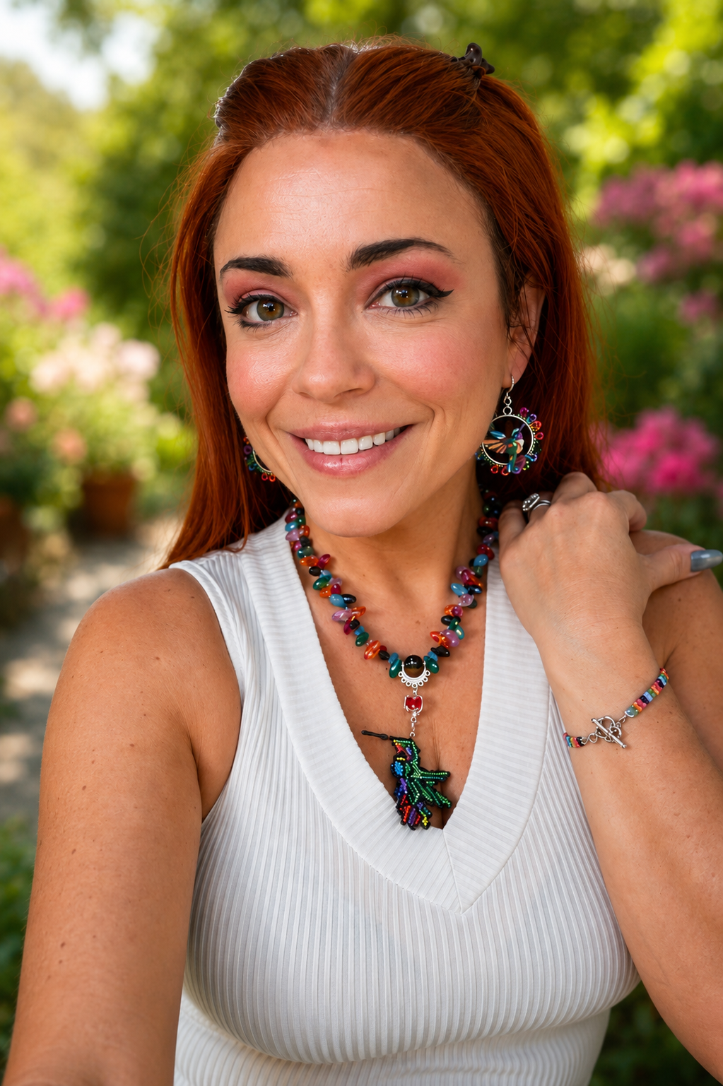 Hummingbird Garden Earrings