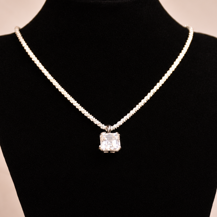 The Astor Asscher-Cut Moissanite Necklace