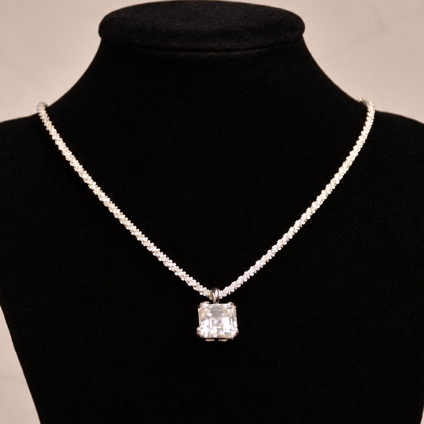 The Astor Asscher-Cut Moissanite Necklace