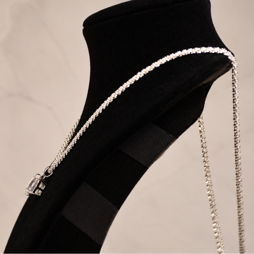The Astor Asscher-Cut Moissanite Necklace
