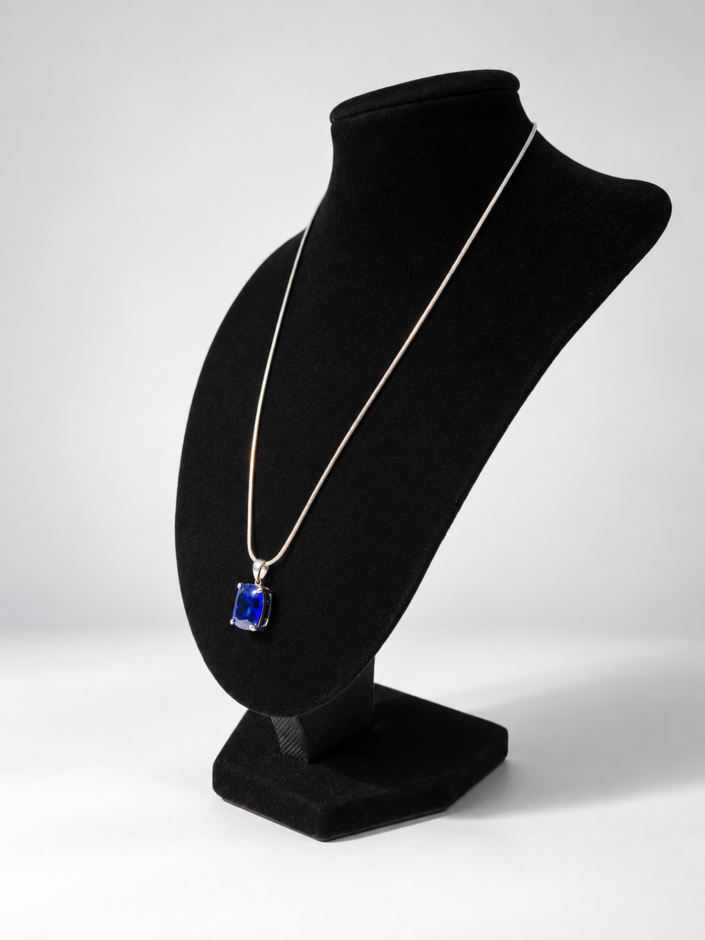 Royal Blue Lab Grown Sapphire Necklace