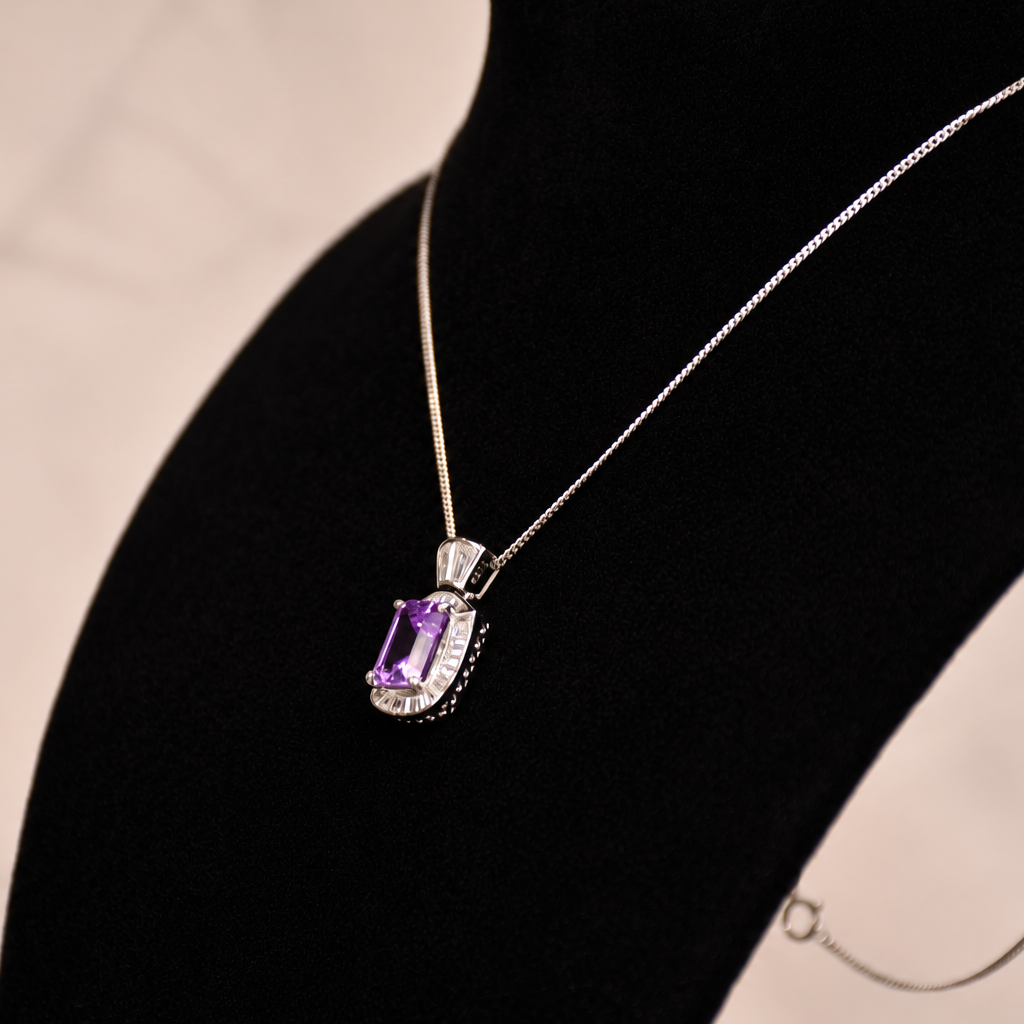 The Josephine Lavender-Pink Art Deco Necklace