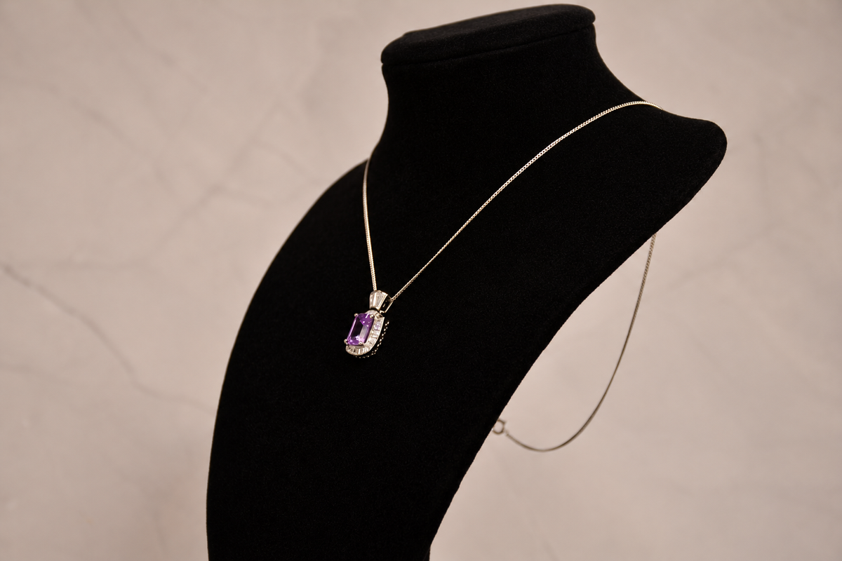 The Josephine Lavender-Pink Art Deco Necklace