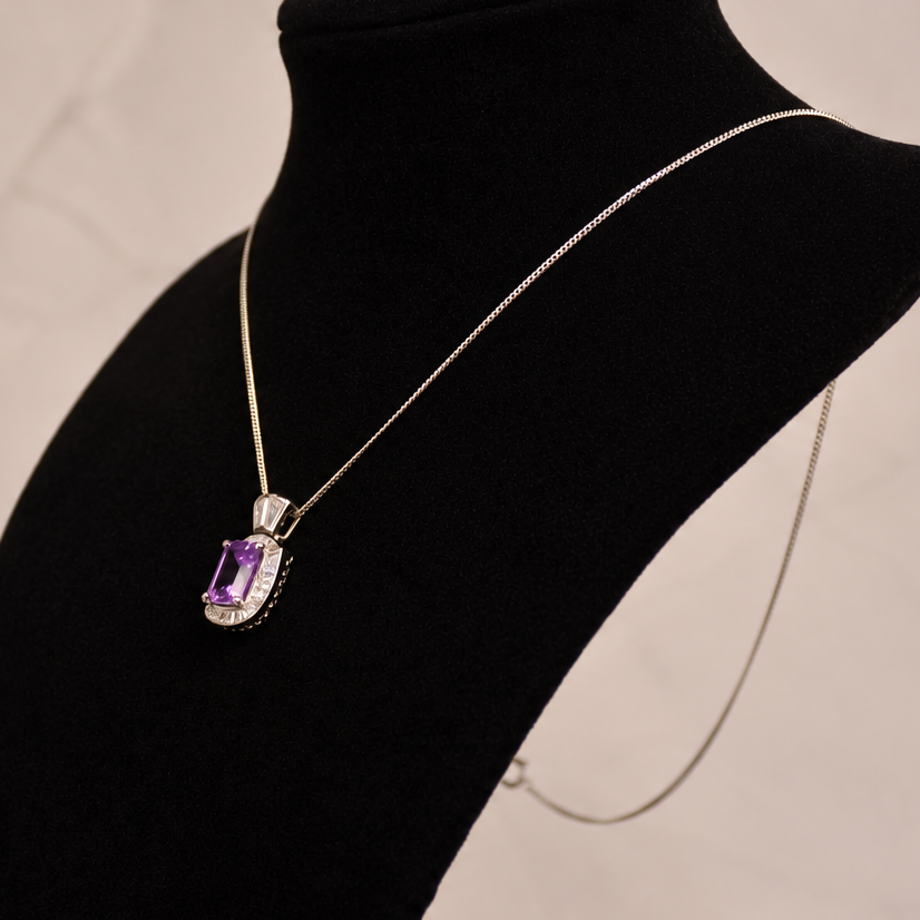 The Josephine Lavender-Pink Art Deco Necklace
