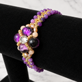 The Violetta Amethyst & Pearl Flower Bracelet