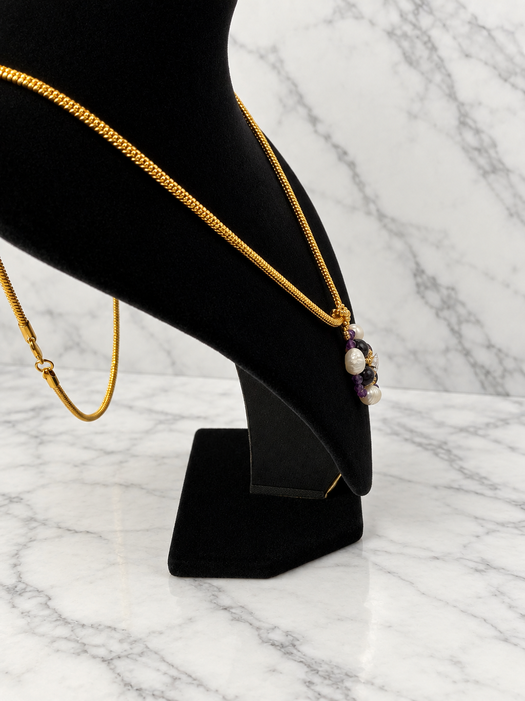The Violetta Beaded Flower Necklace