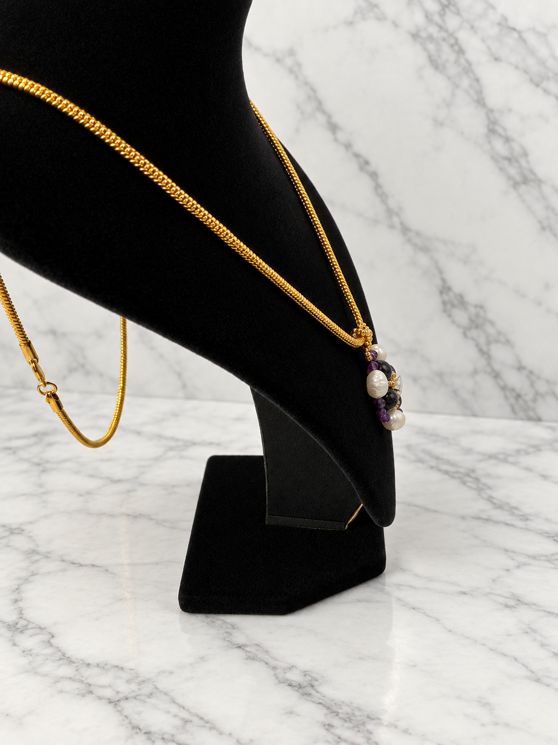 The Violetta Beaded Flower Necklace